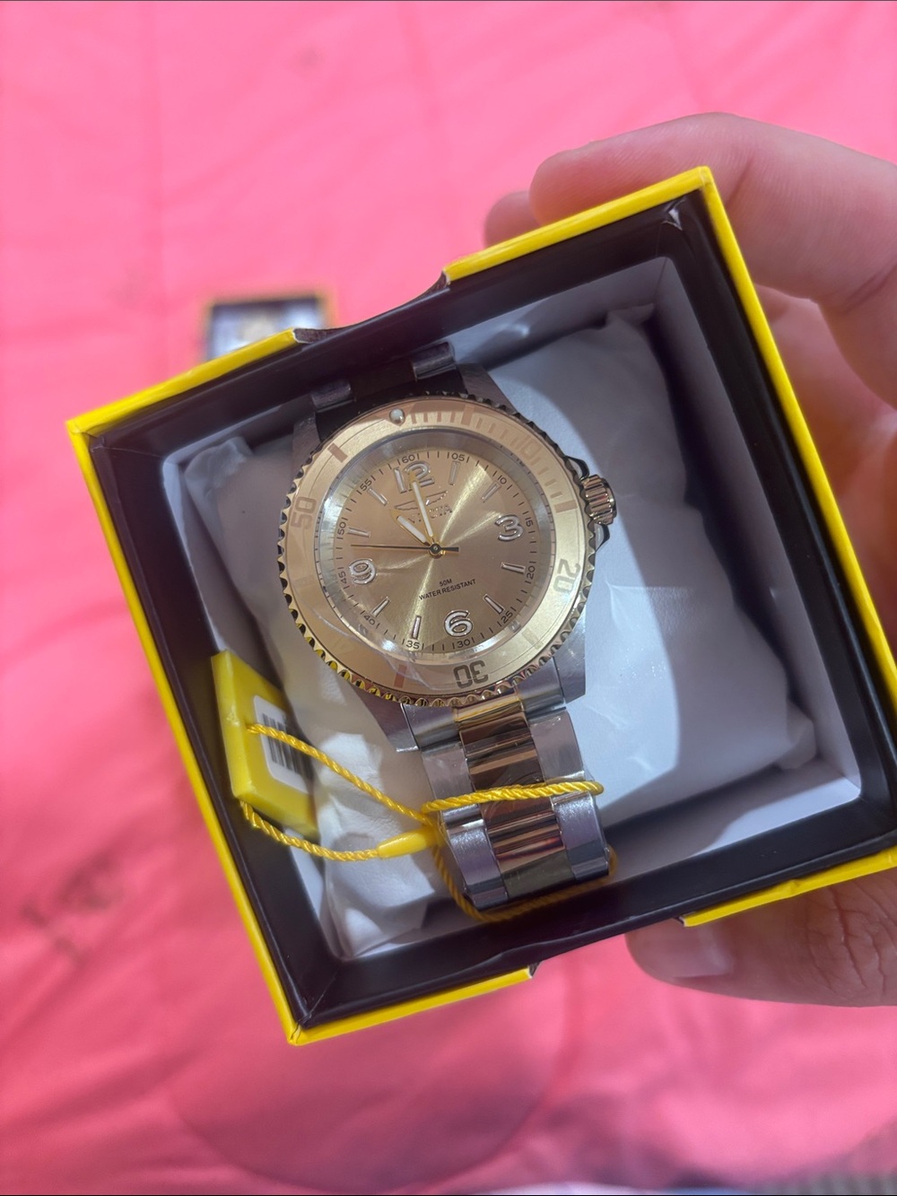 Invicta Two-Tone Gold and Silver Men's Bracelet Watch